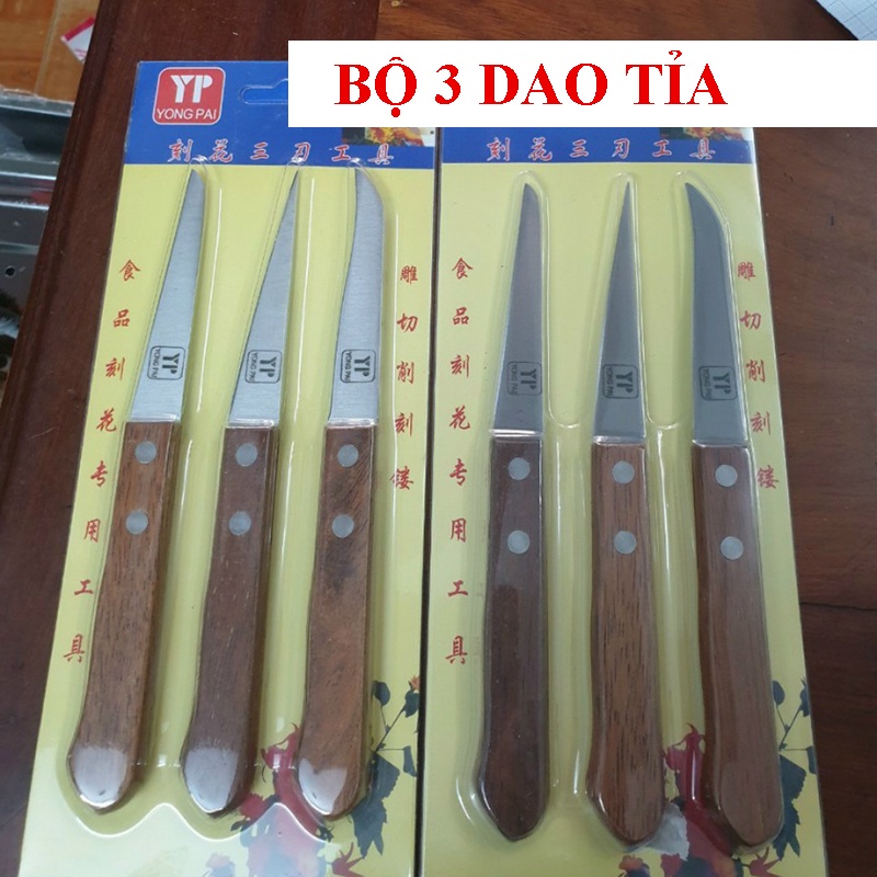 Bộ 3 Dao Tỉa Củ Quả Chuyên Dụng YP