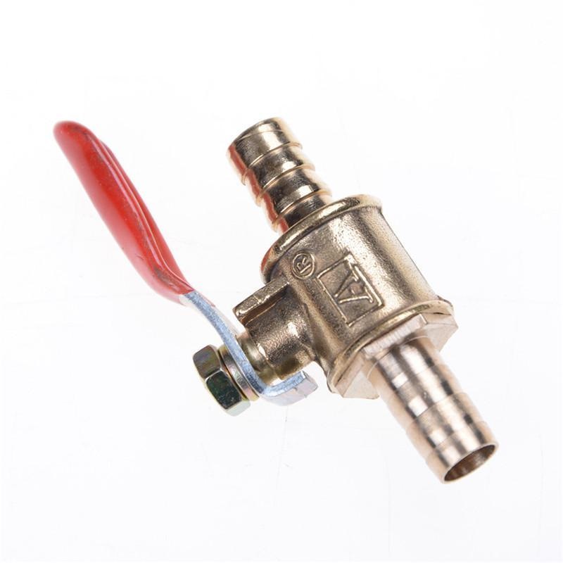 Van khóa ống nhiên liệu 6mm/8mm/10mm/12mm bằng đồng thau  - Van ống nước