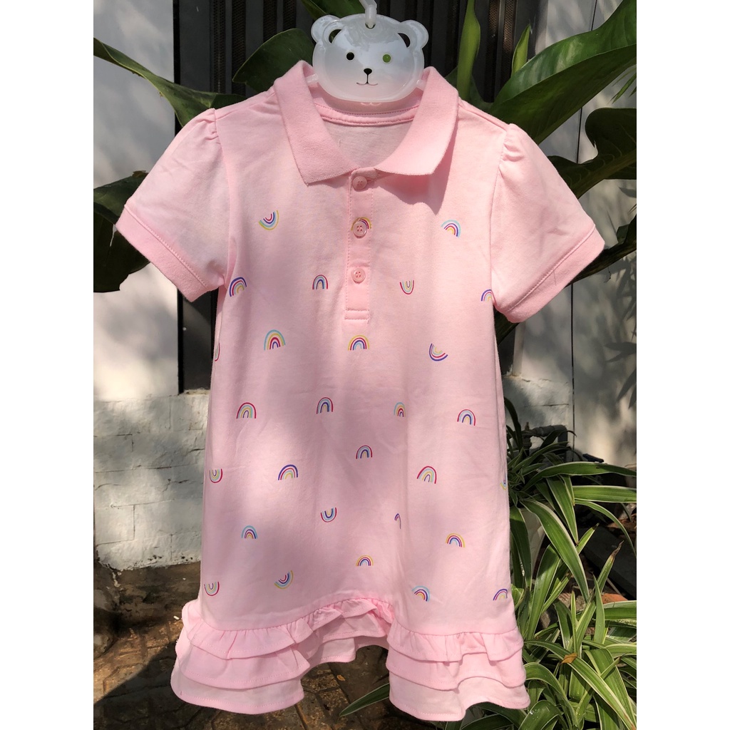 Đầm polo hồng Little Maven cho bé gái