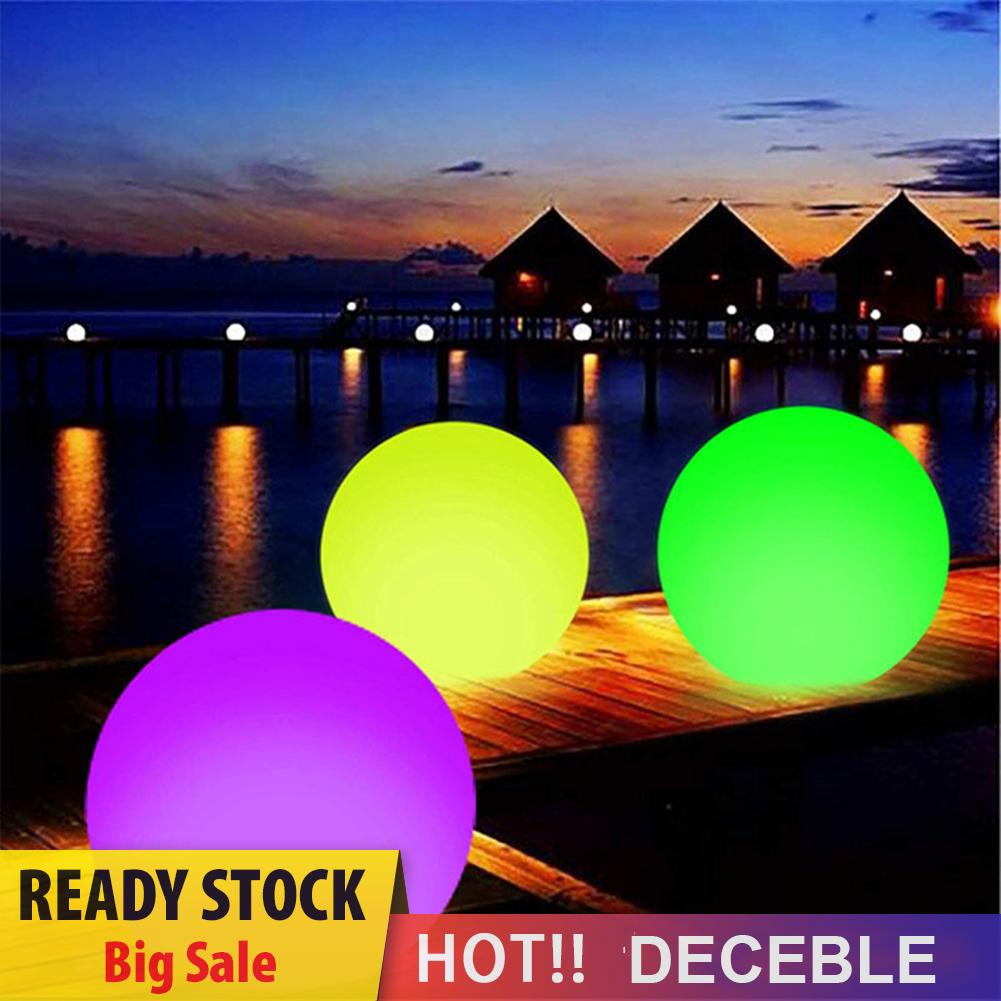 deceble Inflatable Beach Ball Remote Control LED Light Swimming Pool Ball Party Toy