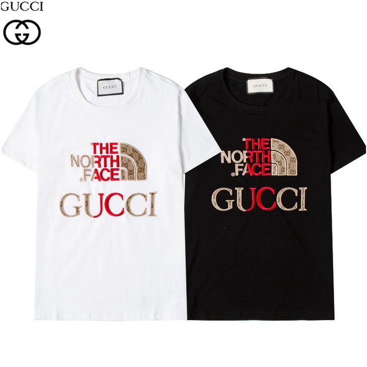 Áo Thun Tay Ngắn Cổ Tròn Chất Liệu Cotton Họa Tiết Gucci Cao Cấp Thời Trang Cho Cả Nam Và Nữ