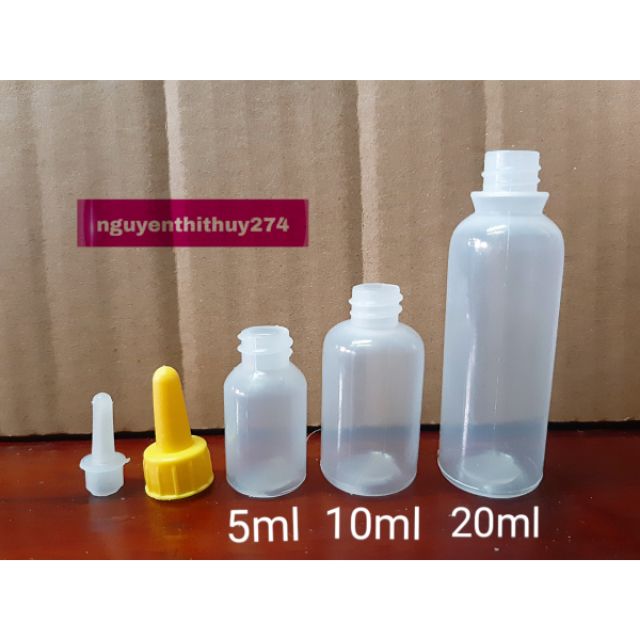 50 , 100 Chai nhỏ giọt 5ml , 10ml , 20ml đựng chất lỏng, hút máu bầm