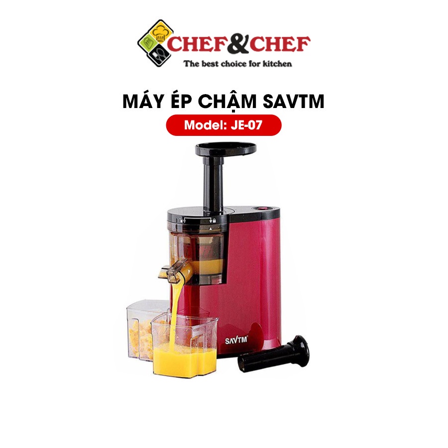 Máy ép nguyên quả tốc độ chậm CHEF&CHEF thiết kế nhỏ gọn, đẹp mắt, có độ bền cao, nhiều màu sắc