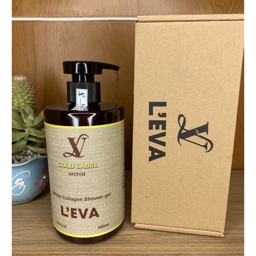 Sữa Tắm Dưỡng Ẩm Làm Sáng Da Hương Nước Hoa L'eva Nhãn Vàng 500ml
