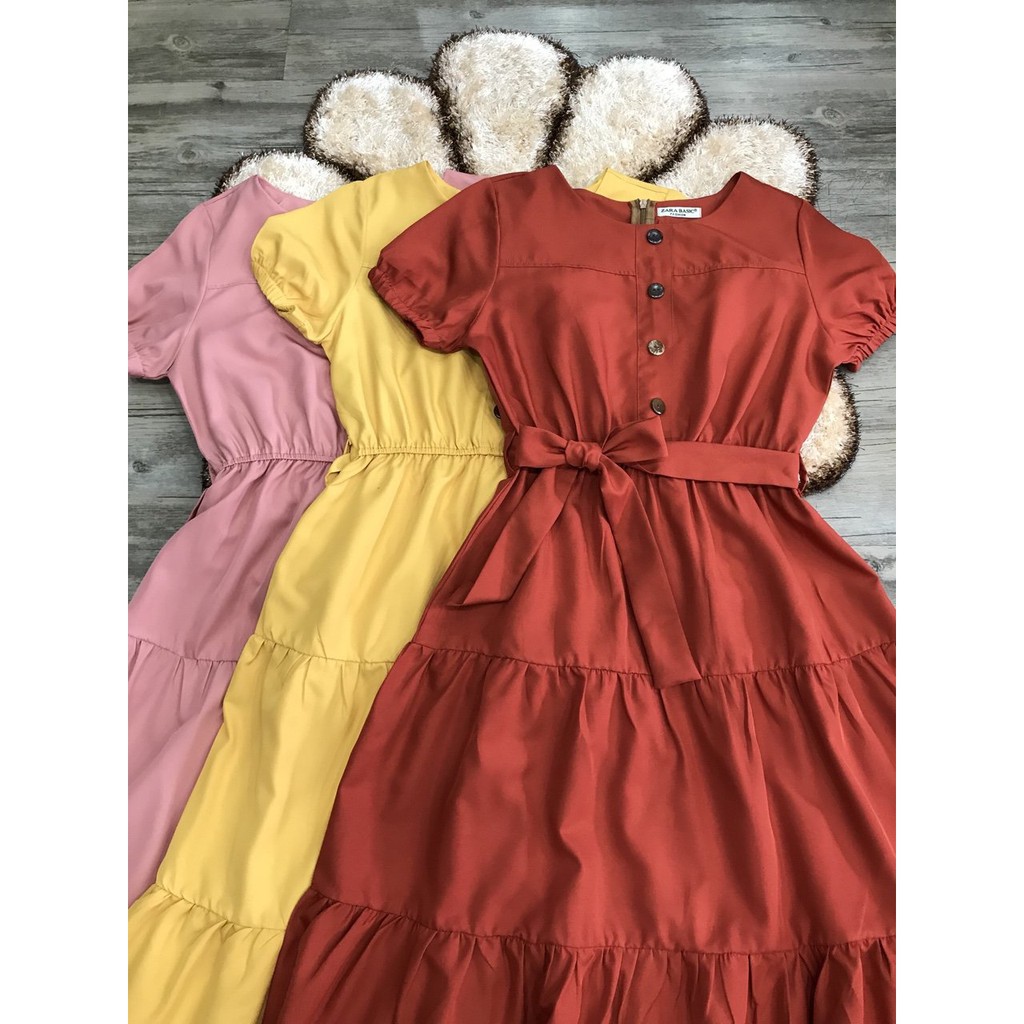 ĐẦM MAXI TẦNG + BELT (hình chụp thật)