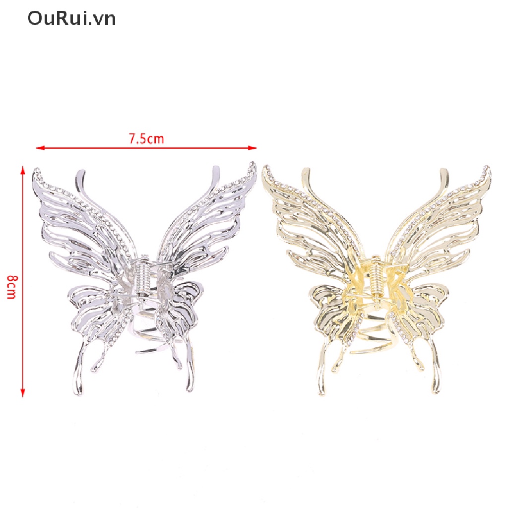 Kẹp Tóc Hình Bướm Bằng Kim Loại Dạng Lỏng Thời Trang Cho Nữ