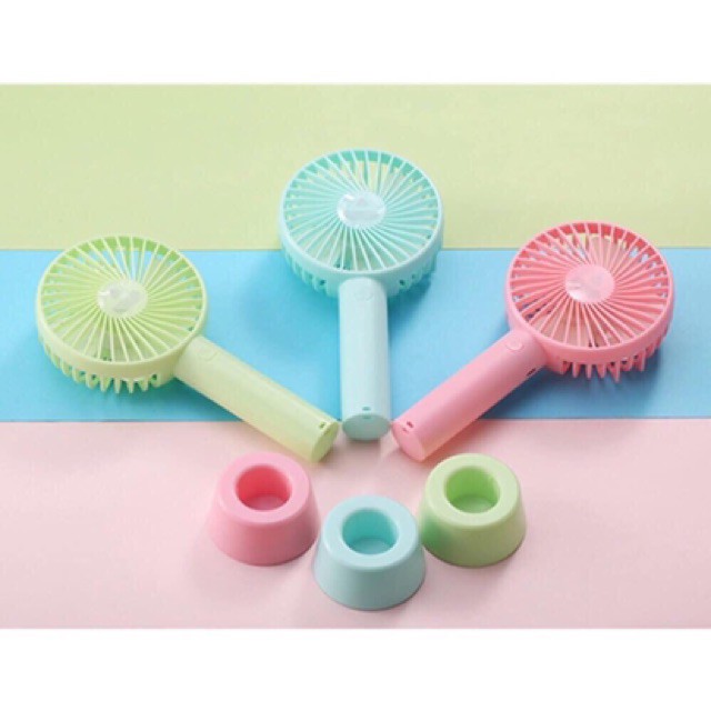 Quạt cầm tay 💕FREESHIP💕 Quạt cầm tay mini có đế để trên bàn hoặc cầm di động