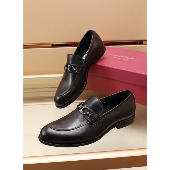 Giày tây lười da thật nhập khẩu mẫu mới lịch lãm cho nam thương hiệu Salvatore Ferragamo cao cấp