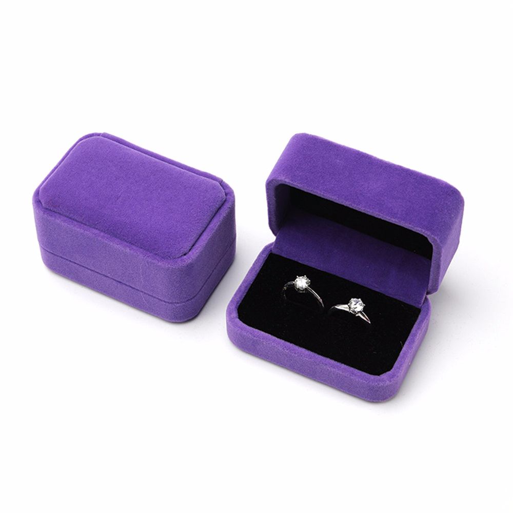 Hộp Đựng Trang Sức Bằng Vải Nhung Chất Lượng Cao Nhiều Màu