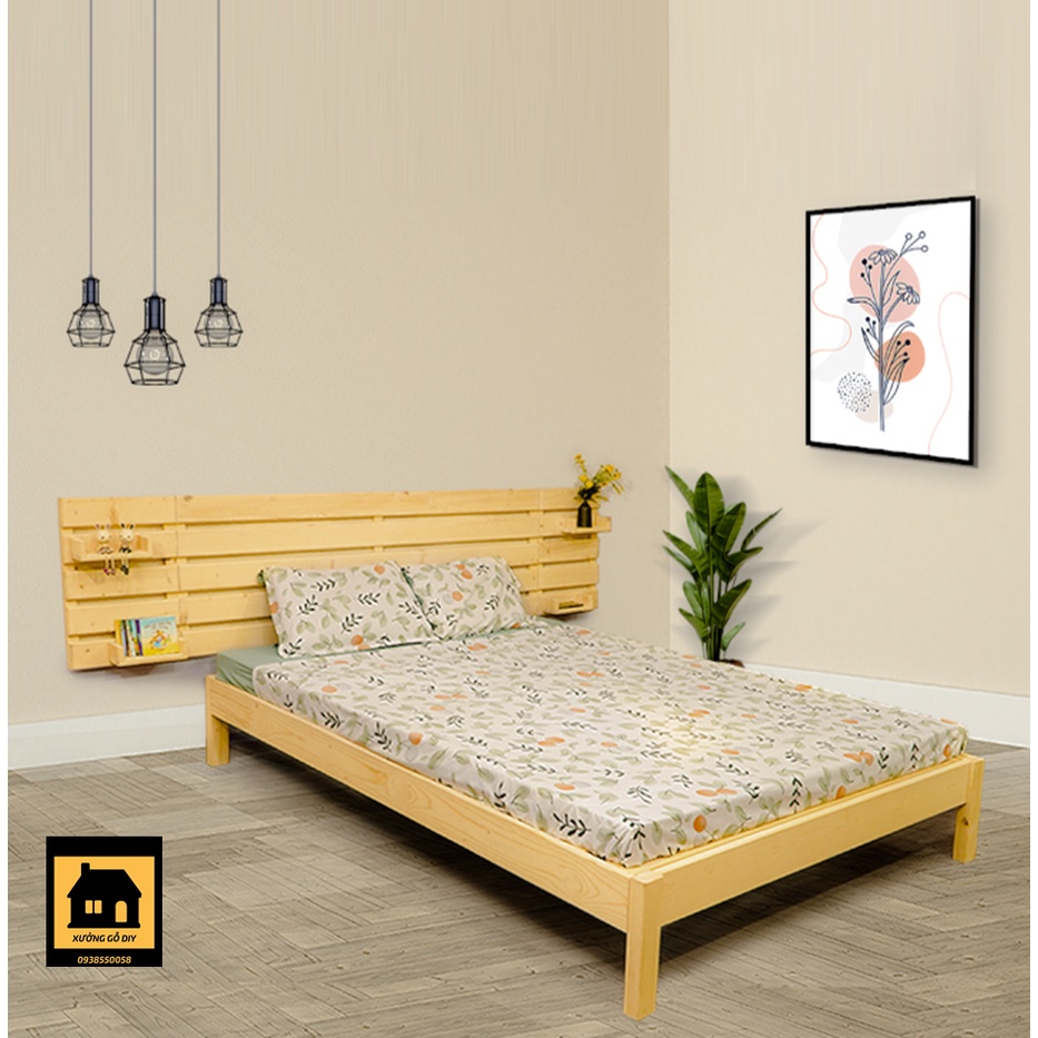 Giường ngủ gỗ có headboard có ngăn kéo ⚡ GIÁ XƯỞNG ⚡ 1m2_1m4_1m6_1m8 (kèm phụ kiện)