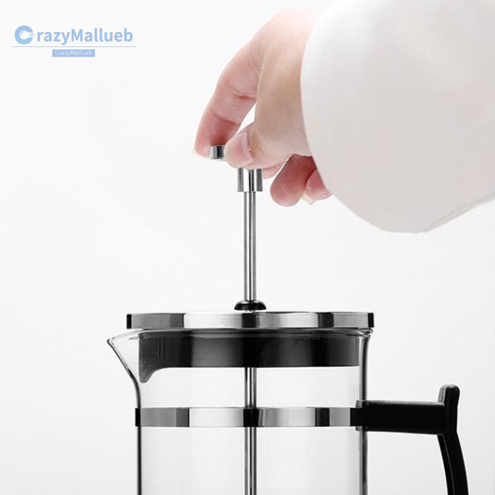 Crazymallueb❤Stainless Steel 304 Pressure Pot Coffee Maker Household Teapot Tea Brewer ❤Kitchen