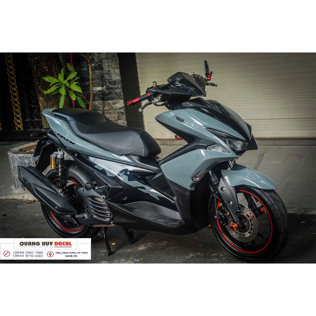 Tem trùm NVX xám xi măng - Độ dán team trùm decal xe máy NVX xám xi măng - Team trùm decal xe máy NVX rẻ đẹp và chất