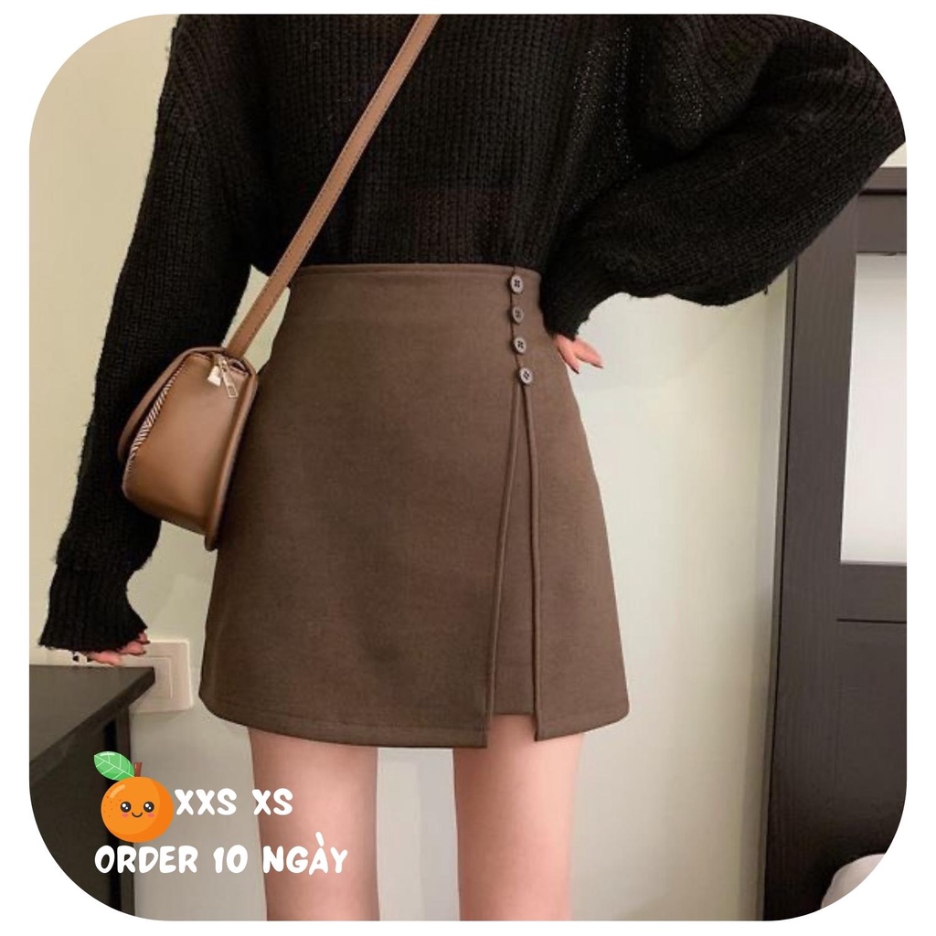 Chân Váy Size XS Màu Nâu Hàng Quảng Châu