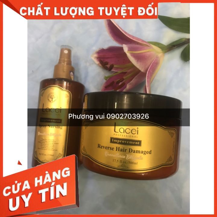 [chính hãng ]sữa dưỡng  xịt dưỡng tóc  nước dưỡng tóc LACEI + com bo  xịt hấp dầu + com bo goi xả hấp  xịt  tóc lacei na