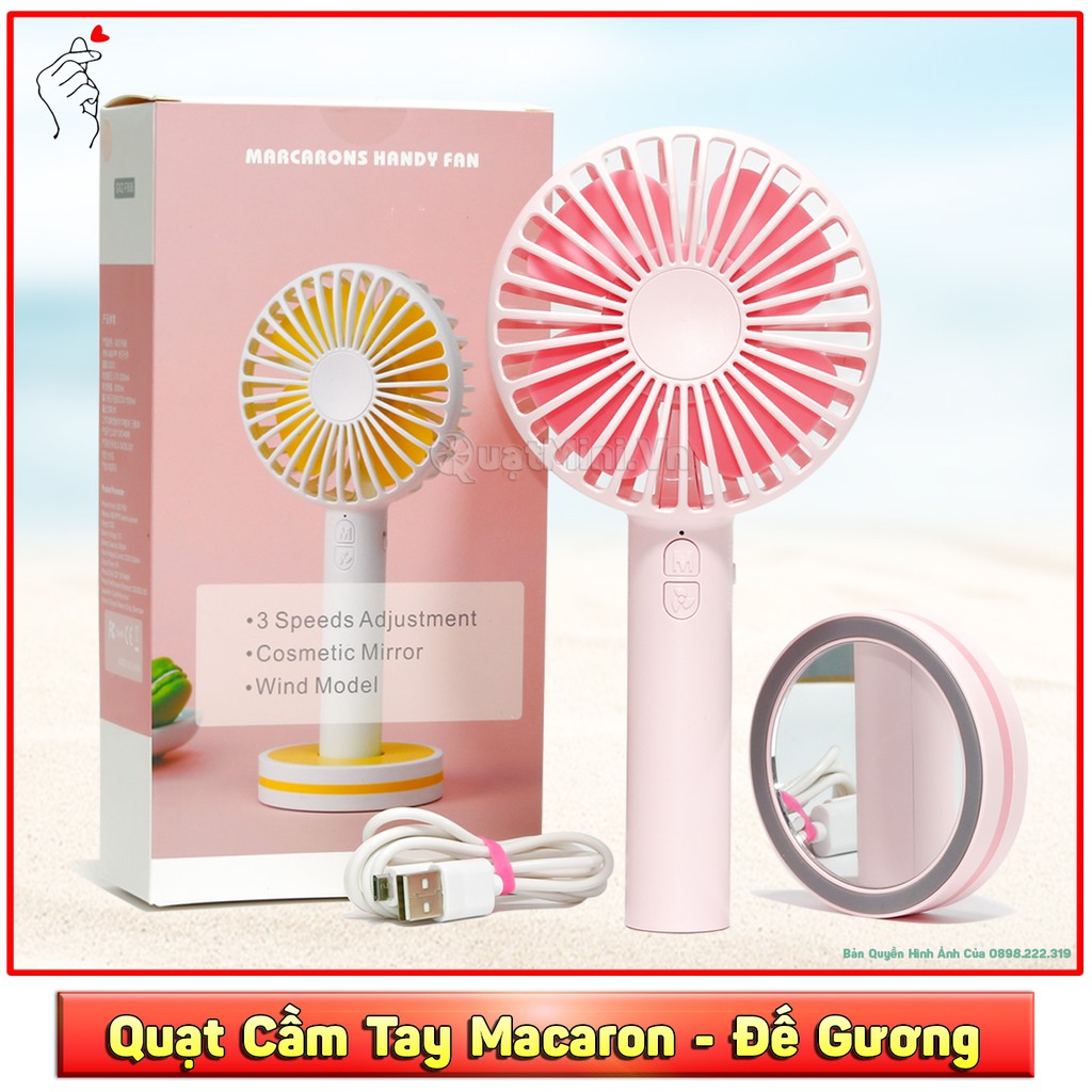 Có Sẵn Quạt Mini Cầm Tay Macaron [ Hàn Quốc ][ Cao Cấp ][2000Mah][ Có Video Thực Tế ]