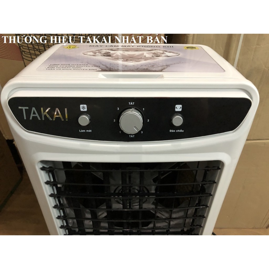 (100% động cơ đồng bơm tự ngắt) - Quạt điều hòa TAKAI Nhật Bản 42L nước 150W 5500 m3 gió- phù hợp gia đình cửa hàng
