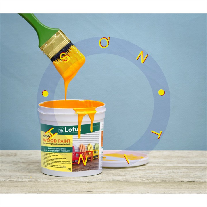 SƠN PHỦ MÀU (SƠN BỆT) GỖ TỰ NHIÊN, GỖ CÔNG NGHIỆP - WOOD PAINT (1KG)