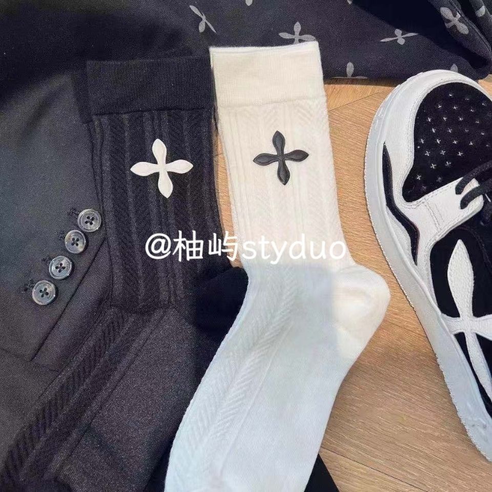 Bán Chạy!F &amp; X Tất Ống Xoắn Thoáng Khí Chịu Được Sức Nặng Màu Trắng Đen 2022 Dành Cho Bạn Nữ