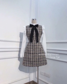 Đầm dạ tweed mẫu mới