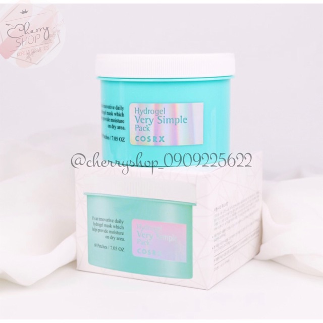 Mặt Nạ Thạch Cấp Ẩm COSRX Hydrogel Very Simple Pack 60 Miếng