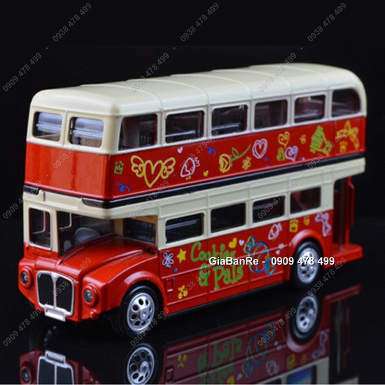 Mô Hình Kim Loại Xe Bus 2 Tầng English Cookies - Tỉ Lệ 1:50 - 7655