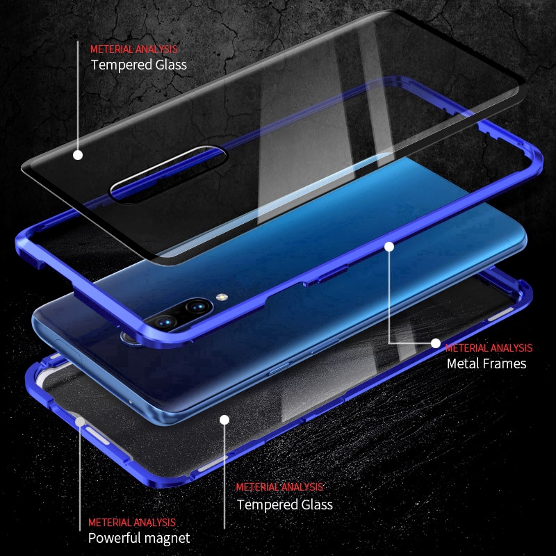 Xiaomi Mi 10 Pro Note 10 Lite Note 10 Pro Redmi Note 9 Pro Note 9S Redmi 9 Metal Magnetic Front+Back Tempered Glass Case