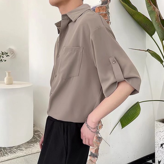 Áo Thun Polo Tay Ngắn Cổ Polo Màu Đen Phong Cách Hàn Quốc Dành Cho Nam