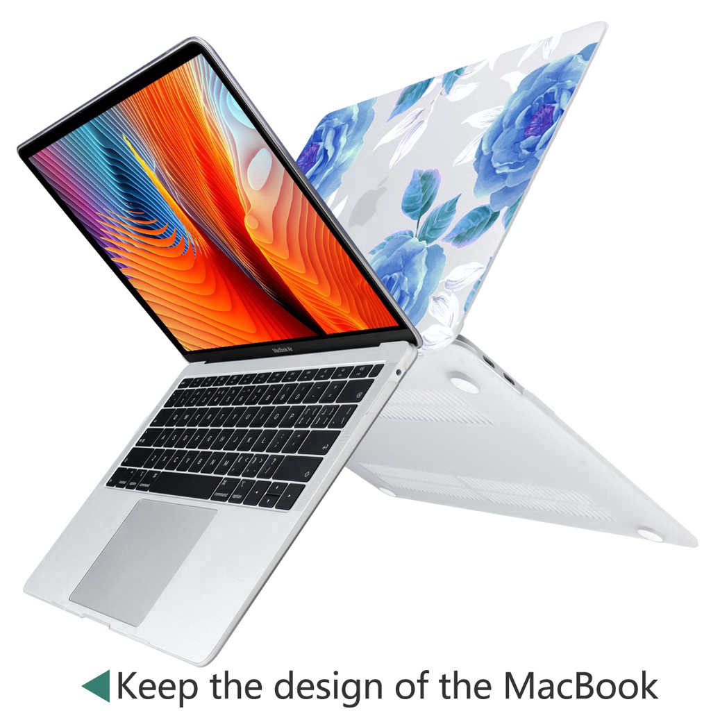 Ốp Bảo Vệ Batianda Họa Tiết Hoa Cho Macbook Air 11 12 13 Macbook Pro 13 15 16 có thanh cảm ứng 2019/2020