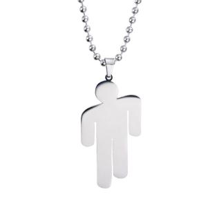 Dây Chuyền Mặt Hình Cây Quạt In Hình Ca Sĩ Billie Eilish Bằng Inox