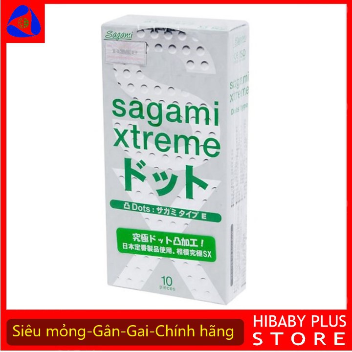 Bao cao su Sagami Xtreme White hộp 10 chiếc gân gai siêu mỏng