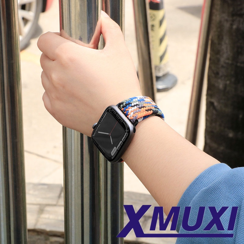 Dây Đeo Nylon Thay Thế Cho Đồng Hồ Thông Minh Apple Watch Series 7 / SE / 6 / 5 / 4 / 3 / 2 / 1 49mm 45mm 41mm