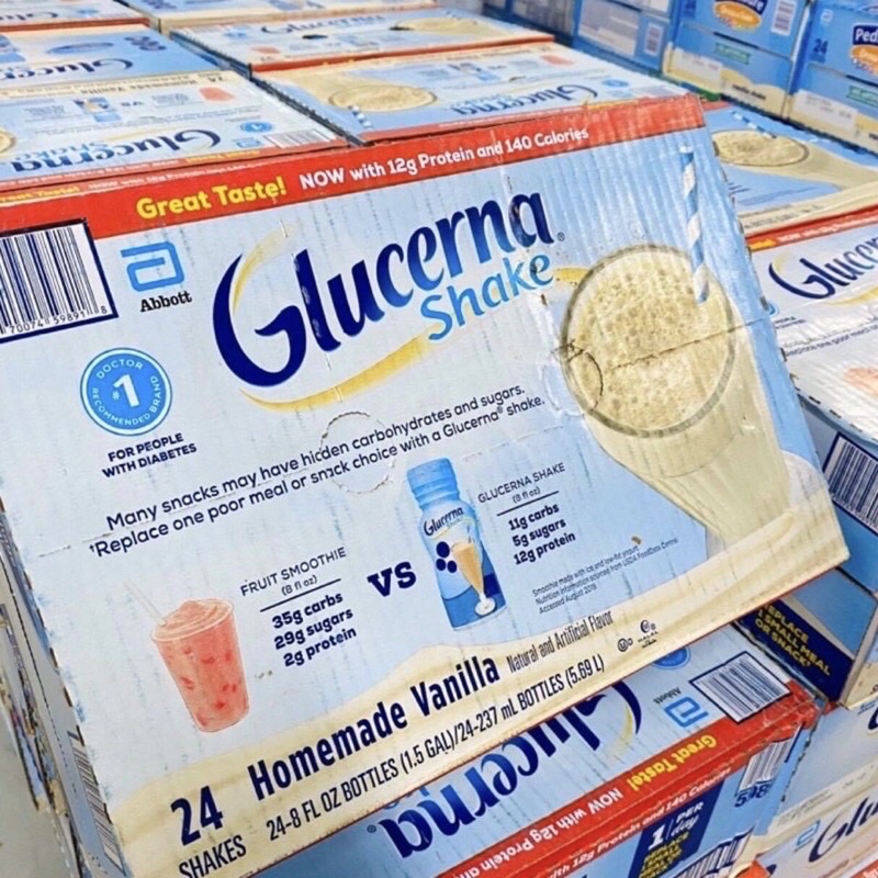Sữa glucerna nước - thùng sữa glucerna mỹ 24 chai