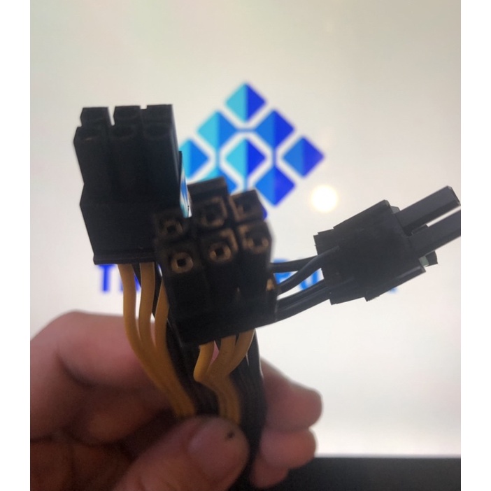 Dây cáp chia nguồn GPU, PCIE 6 pin ra 2 đầu 6+2