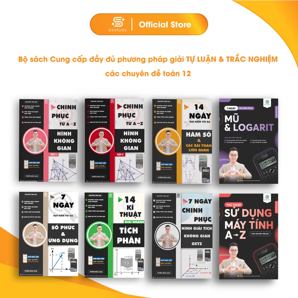 Combo 8 Cuốn Sách Chuyên Đề Môn Toán Ôn Thi Thpt Đại Học - Biên Soạn Bởi Thầy Nguyễn Tiến Đạt