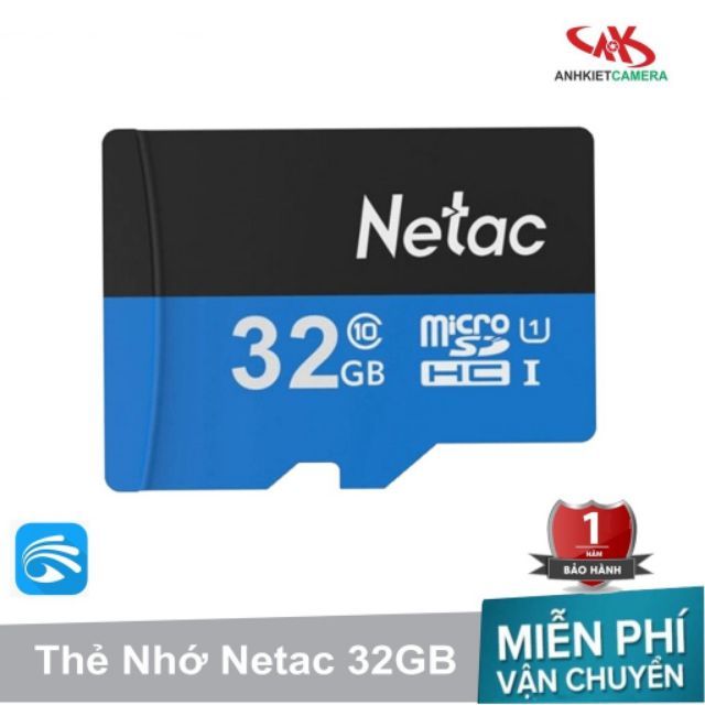 Thẻ Nhớ Netac 32GB Class 10 - Tốc Độ 80mb/S - Bảo Hành 5 Năm