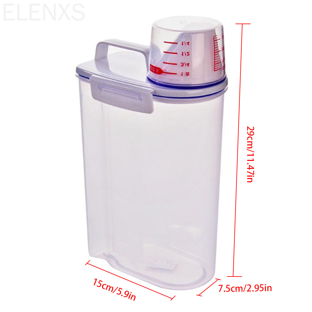 Hộp Nhựa Đựng Gạo 2kg Có Nắp Đậy Chống Ẩm Tiện Dụng