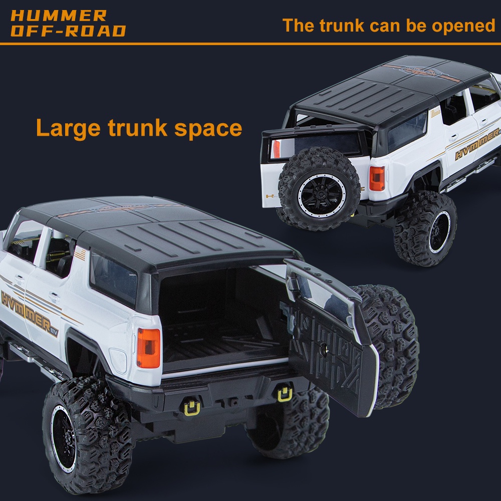 BP MART Mô Hình Xe Ô Tô Địa Hình GMC Hummer EV SUV Tỉ Lệ 1 / 24 Cao Cấp