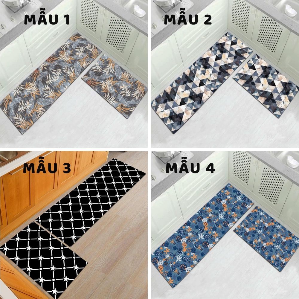 SET 2 THẢM ĐÔI NHÀ BẾP 40*60 VÀ 40*120CM SANG TRỌNG PA9263