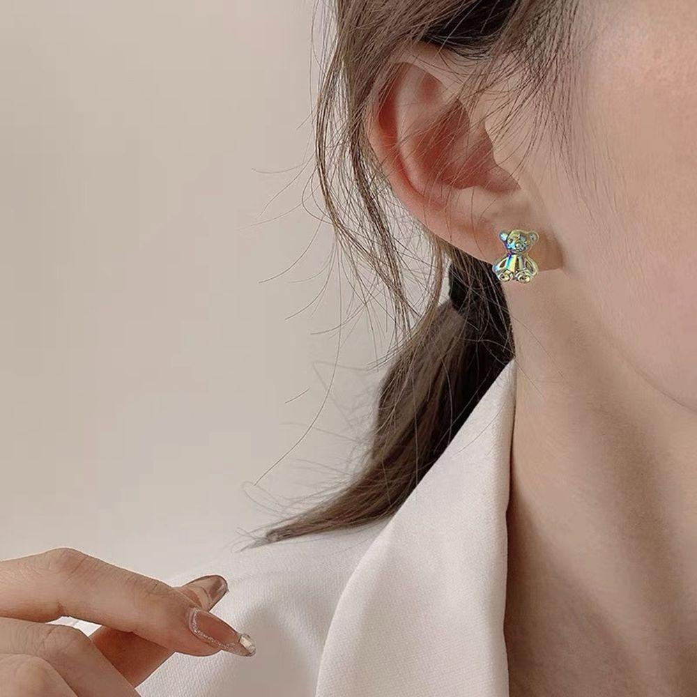 Bông Tai Hình Gấu Màu Sắc Ngọt Ngào Cho Nữ