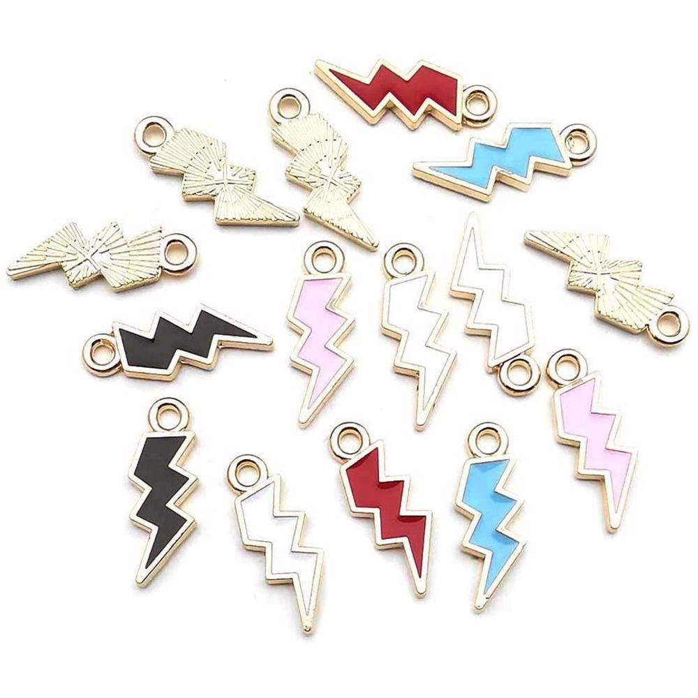 Bộ 10 Mặt Dây Chuyền Hình Tia Chớp DIY Charms