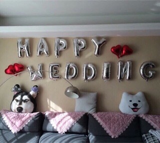 Set chữ HAPPY WEDDING
