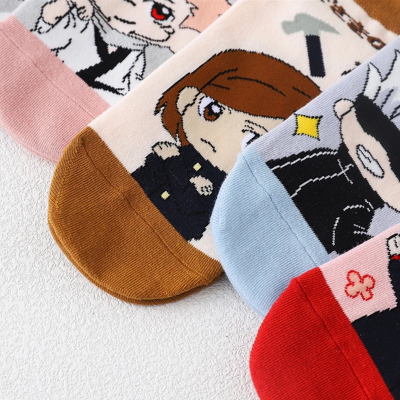 Vớ cotton có hình nhân vật fushiguro megumi itadori yuji gojo satoru