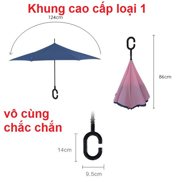 Ô DÙ Hàng LOẠI 1 ❤️FREESHIP❤️ Ô GẤP MỞ NGƯỢC CAO CẤP THÔNG MINH ĐI Ô TÔ KIỂU NHẬT Giá Rẻ