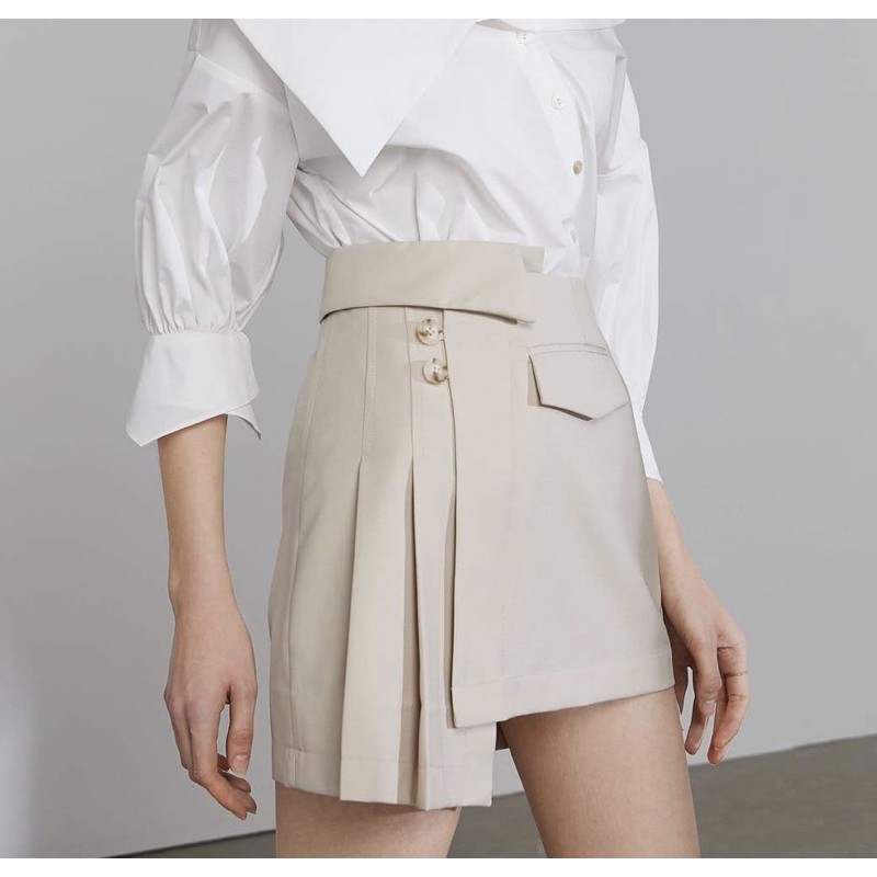 EVI SKIRT (chân váy midi kaki) | BigBuy360 - bigbuy360.vn