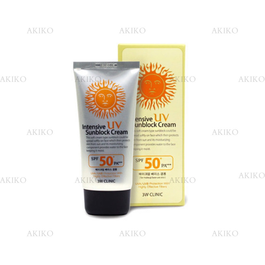 (Chính Hãng) Chống Nắng 3W Clinic Intensive UV Sunblock Cream SPF 50+ PA+++ 70ml