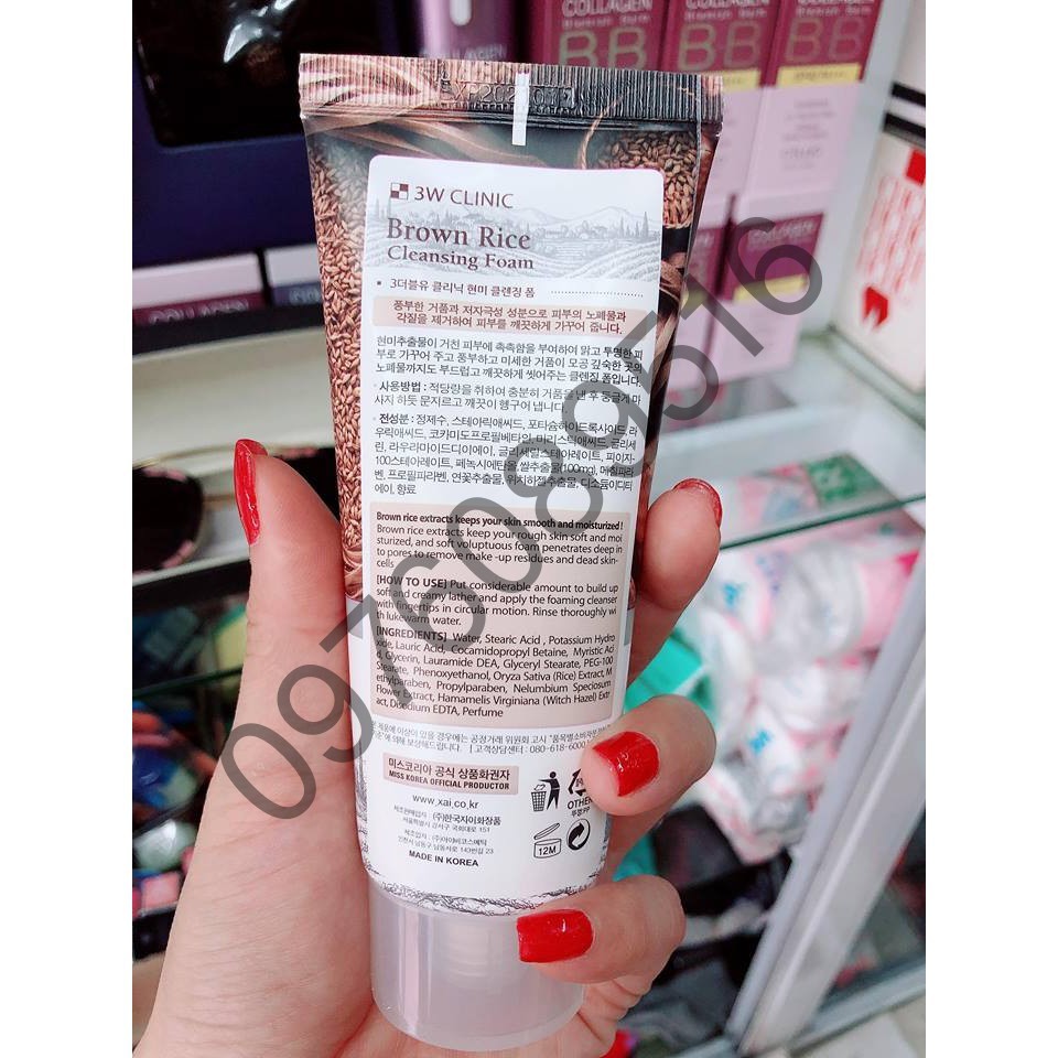 Sữa Rửa Mặt Chiết Xuất Gạo 3W Clinic