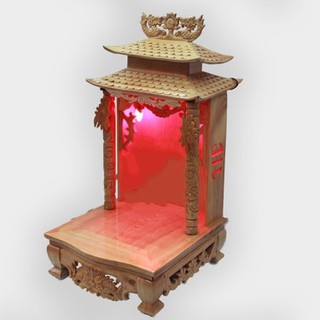 Bàn thờ thần tài ông địa gỗ sồi ngang 36 cm