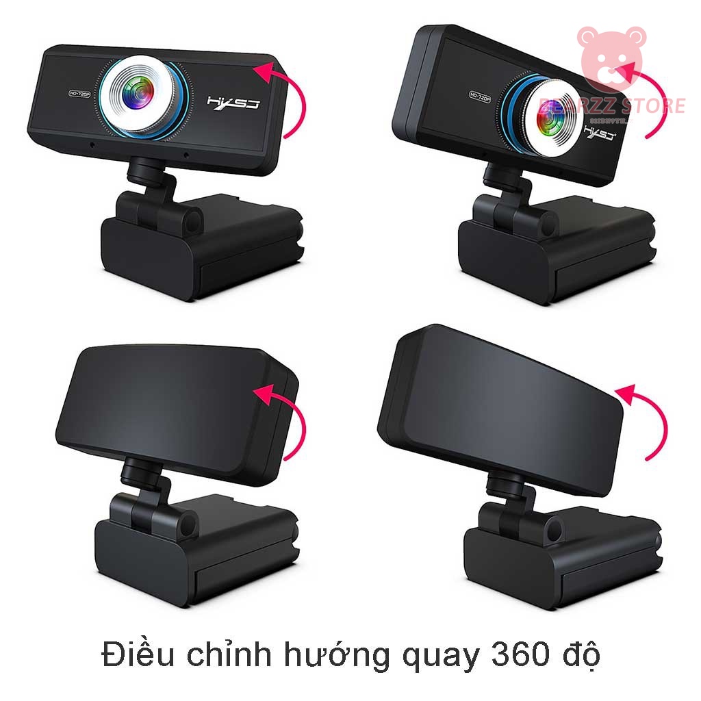 Webcam máy tính HXSJ S4 HD 1080P USB3.0 2.0 Camera Có Thể Điều Chỉnh 360° Kèm Mic Cho Cuộc Gọi Video - Hàng Chính Hãng | BigBuy360 - bigbuy360.vn