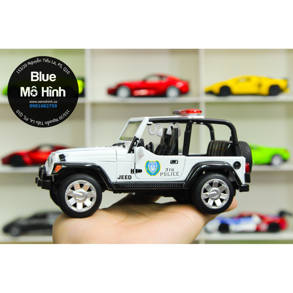 Blue mô hình | Xe mô hình Jeep Rubicon mui trần 1:32