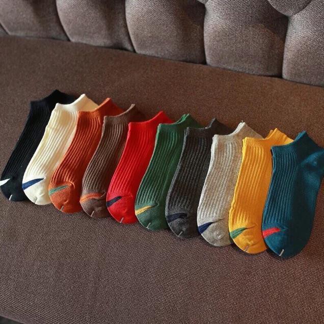 Set 10 Đôi Tất Len Gân 7 Màu Cao Cấp.